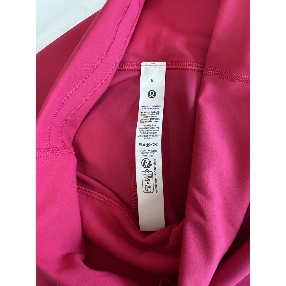 NEW Lululemon Wunder Train HR Tight 28'' Size 8 Leggings Pink Dragon Fruit NWT - Picture 5 of 11